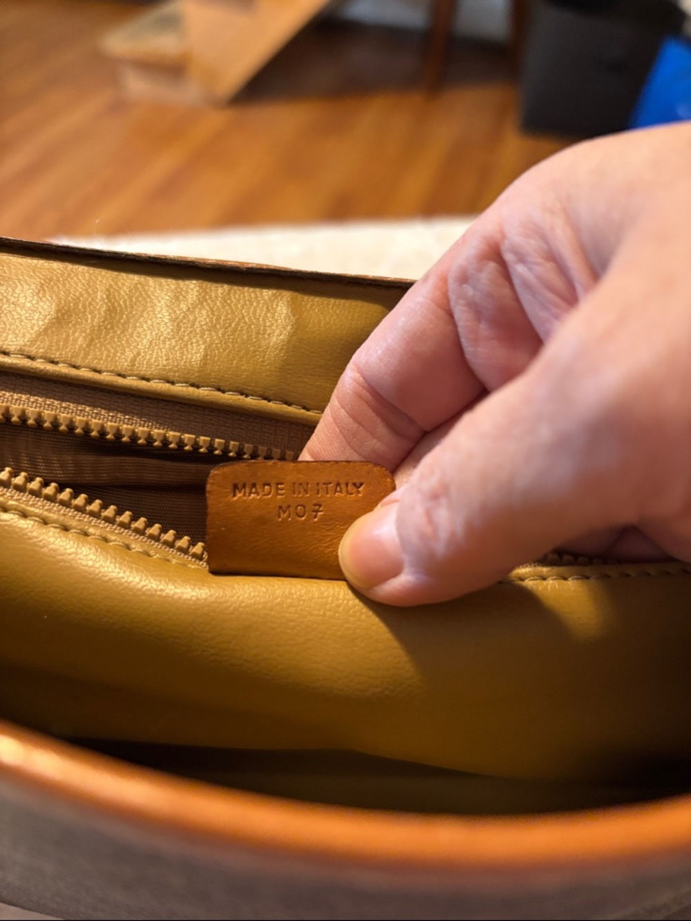 Celine Brown Monogram Canvas Toiletry Clutch with Tan Leather Trim - Picture 10 of 11
